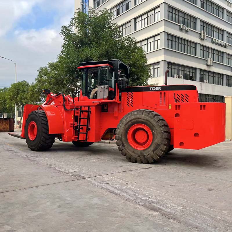 Xe nâng hàng 40 tấn, kiểu gầu xúc phía trước, trang bị lốp radial bằng thép.
