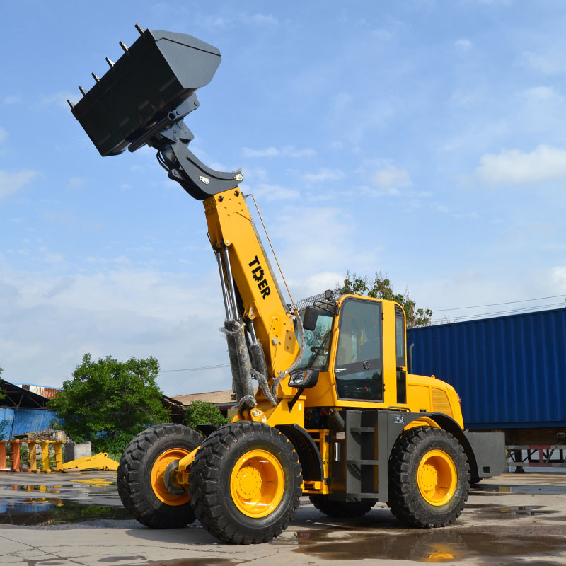 Máy xúc lật bánh lốp 3,5 tấn với cần cẩu telescopic, được trang bị động cơ Weichai.