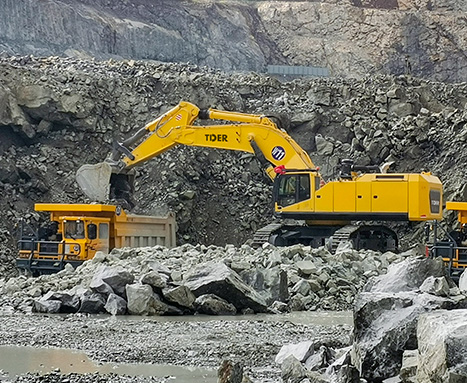 Các bộ phận chính của một máy xúc khai thác mỏ cỡ lớn là gì?