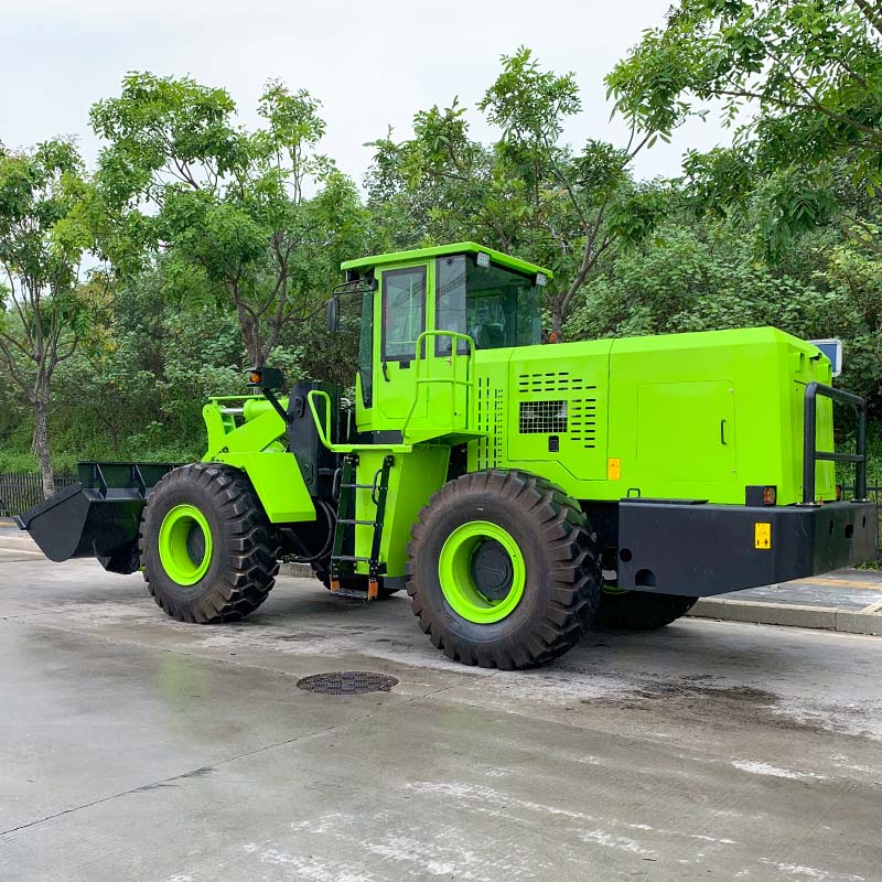 Máy xúc lật bánh lốp chạy điện hoàn toàn 5 tấn dành cho các ứng dụng không phát thải.