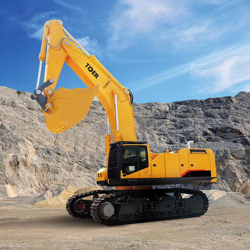 Máy xúc hạng nặng 100 tấn với động cơ Scania.