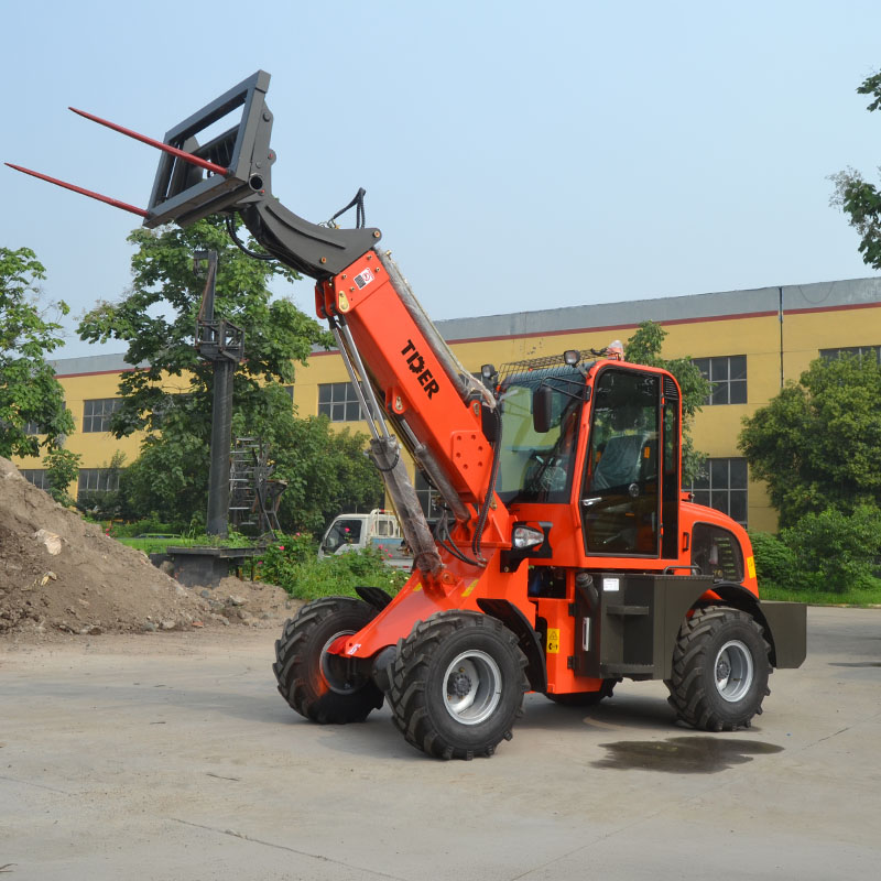 Máy xúc lật cần trục 1 tấn, vận hành thoải mái.
